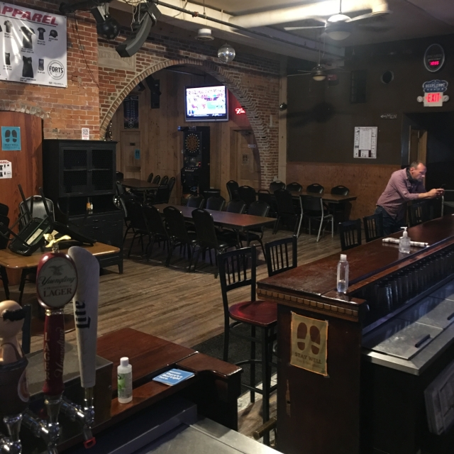 View of arch from bar